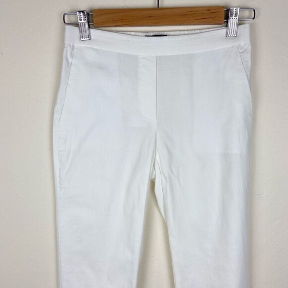 Theory Trecca Pull-On Linen Pant - White - Picture 4 of 8